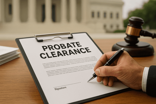 Probate Clearance Document